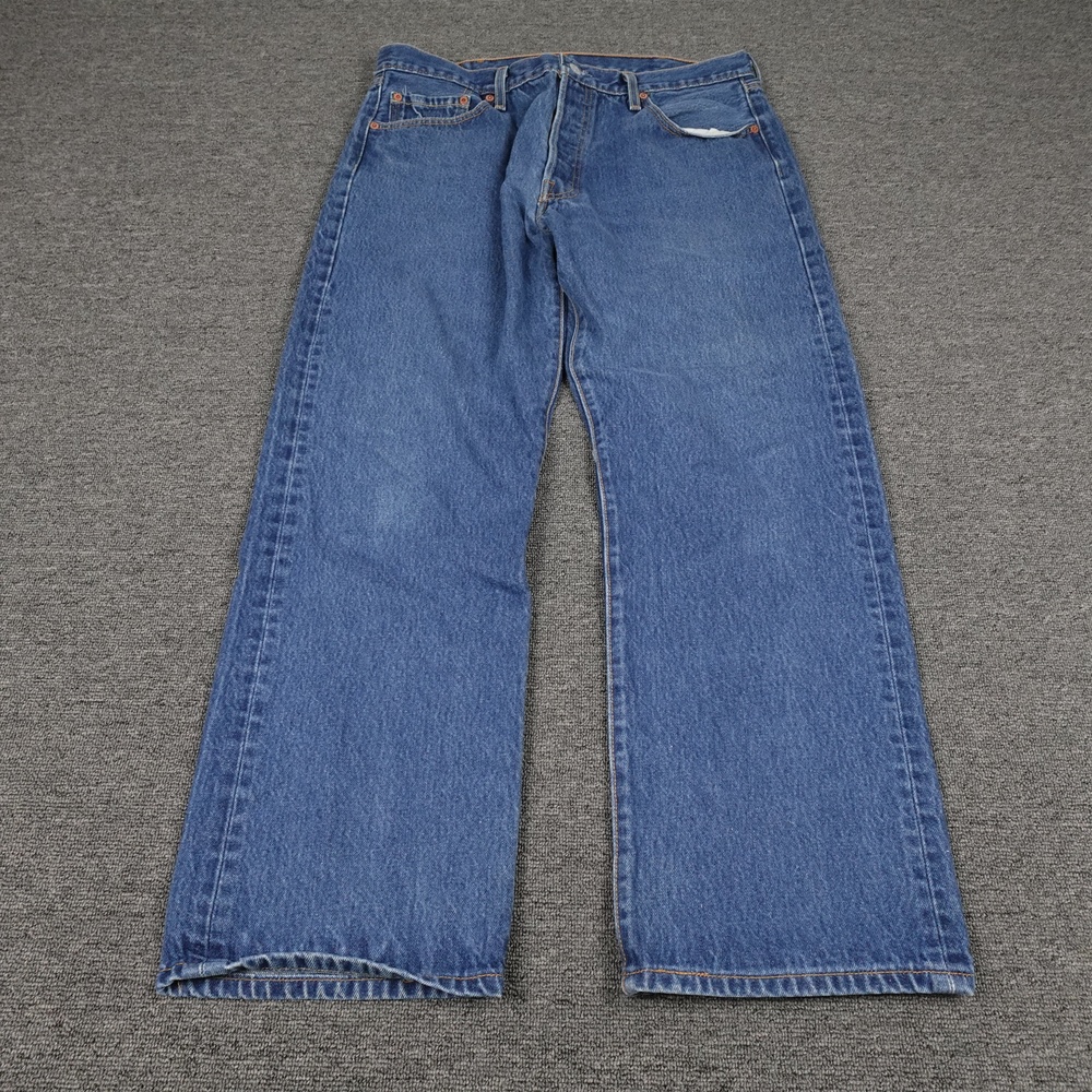 Vintage Levis 501 Jeans Mens 36x30 Blue Straight Denim Button Fly USA Y2K